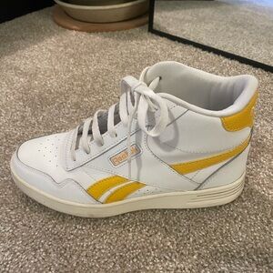 Reebok Classic White and Yellow High-Tops